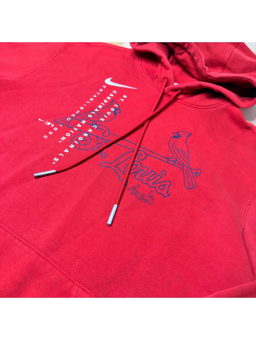 St. Louis Cardinals Nike Reflection Fleece Pullover Hoodie Red Size M